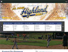 Tablet Screenshot of highlandball.org